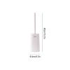 POEPIE Toilet Brush and Holder Set Toilet Brush with Base and Cover Long Handle PP Large Brush Head Household Toilet Cleaning Brush Toilet Bowl Brush Set (White) Toilet Bowl Brush for Bathroom view 2