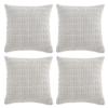 Fancy Homi 4 Packs Pure White Decorative Throw Pillow Covers 16x16 Inch for Living Room Couch Bed, Rustic Modern Farmhouse Boho Home Decor, Soft Plush Corduroy Cute Square Accent Cushion Case 40x40 cm view 1