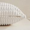 Fancy Homi 4 Packs Pure White Decorative Throw Pillow Covers 16x16 Inch for Living Room Couch Bed, Rustic Modern Farmhouse Boho Home Decor, Soft Plush Corduroy Cute Square Accent Cushion Case 40x40 cm view 3