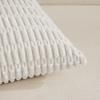 Fancy Homi 4 Packs Pure White Decorative Throw Pillow Covers 16x16 Inch for Living Room Couch Bed, Rustic Modern Farmhouse Boho Home Decor, Soft Plush Corduroy Cute Square Accent Cushion Case 40x40 cm view 4