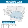 ADPON Sectional Couch Covers Sofa Chaise/Seat Cushion Slipcover L Shape Separate Cushion Couch Chaise Cover for Both Left/Right Sectional Couch (1 Chaise Lounge,Navy) view 2