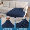 ADPON Sectional Couch Covers Sofa Chaise/Seat Cushion Slipcover L Shape Separate Cushion Couch Chaise Cover for Both Left/Right Sectional Couch (1 Chaise Lounge,Navy) view 4