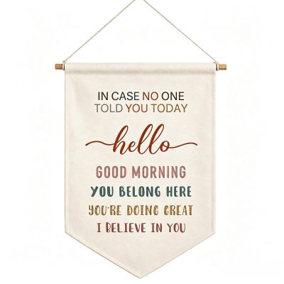 OFlyDesigns Classroom Wall Hanging Banner Gift Teacher Sign Boho Classroom Decor Fabric Hanging Banner School Wall Hanging Decor Kids Quote Decor Nursery Flay Wall Display Banners (In Case No)