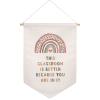 This Classroom Is Better With You In It Wall Banner Boho Classroom Decor Playroom Decor Child Art Classroom Linen Cotton Hanging Banner Rainbow Wall Decor Classroom Sign Teacher Sign Banners view 1
