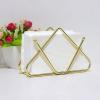 Tissue Box Cover Nordic wrought iron paper towel holder restaurant hotel cafe metal desktop paper towel seat board paper storage shelf paper towel clip Stylish Tissue Box Holder (Size : Bright Black view 2