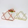 Tissue Box Cover Nordic wrought iron paper towel holder restaurant hotel cafe metal desktop paper towel seat board paper storage shelf paper towel clip Stylish Tissue Box Holder (Size : Bright Black view 4