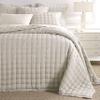 Pine Cone Hill Lush Linen Natural Puff Quilt, Twin Size, Neutral Solid Pattern view 1