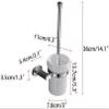 RUTAVM Toilet Brush Toilet Brush and Holder Set Wall Mount Toilet Brush Holder for Cleaning and Scrubbing Bathroom Toilet Bowl Brush for Bathroom view 2