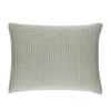 Pine Cone Hill Pick Stitch Evergreen Matelasse Pillow Sham, Standard Size, Green Solid Pattern view 3