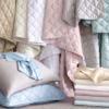 Pine Cone Hill Quilted Silken Solid Grey Coverlet, Twin Size, Grey Solid Pattern view 3
