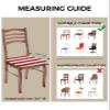 2 Pcs Dining Chair Cover Stretch Seat Covers,Classic Red and White Stripes Washable Removable Slipcover Cushion Protector for Kitchen Dining Room Wedding Party Chairs,Christmas Classic Stripe view 3