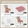 2 Pcs Dining Chair Cover Stretch Seat Covers,Classic Red and White Stripes Washable Removable Slipcover Cushion Protector for Kitchen Dining Room Wedding Party Chairs,Christmas Classic Stripe view 4