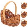 Abaodam 4pcs Mini Easter with Handles Rattan Mini Picnic Small Woven Small Wicker for Birthday Easter Party Favors Baby Shower view 1