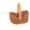 Abaodam 4pcs Mini Easter with Handles Rattan Mini Picnic Small Woven Small Wicker for Birthday Easter Party Favors Baby Shower view 2