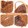 Abaodam 4pcs Mini Easter with Handles Rattan Mini Picnic Small Woven Small Wicker for Birthday Easter Party Favors Baby Shower view 3