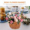 Abaodam 4pcs Mini Easter with Handles Rattan Mini Picnic Small Woven Small Wicker for Birthday Easter Party Favors Baby Shower view 4