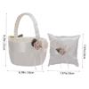 1set Elegant Flower Girl Basket Ring Pillow Set Wedding Supplies Artificial Flowers Satin Finish for Bridal Ceremony Decor Wedding Accessory Set view 2