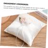1set Elegant Flower Girl Basket Ring Pillow Set Wedding Supplies Artificial Flowers Satin Finish for Bridal Ceremony Decor Wedding Accessory Set view 3
