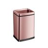 DYPASA Garbage Can 12l/15l/18l/25 Kitchen Bathroom Toilet Stainless Steel Garbage Cans Home Uncovered Large Living Room Simple Garbage Cans Office Waste Paper Basket Trash Bin (Size : Rose gold-12L) view 1
