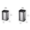 DYPASA Garbage Can 12l/15l/18l/25 Kitchen Bathroom Toilet Stainless Steel Garbage Cans Home Uncovered Large Living Room Simple Garbage Cans Office Waste Paper Basket Trash Bin (Size : Rose gold-12L) view 2