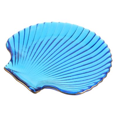 Beavorty Ocean-themed Glass Snack Dish Shell-shaped Serving Tray for Fruits Candies and Party Snacks for Events and Home Use