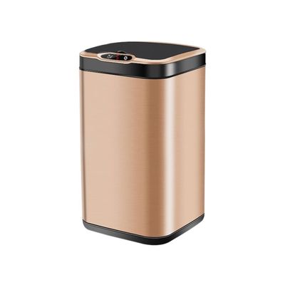 Garbage Can 8L/13L Intelligent Induction with Lid Large Capacity Bedroom Living Room Garbage Can Kitchen Bathroom Waste Basket Office Study Waste Paper Basket Trash Bin ( Color : Champagne , Size : 8L