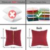 Tosleo Christmas Red Velvet Throw Pillow Covers 16 x 16 inch Pack of 2 with Gold Leather Valentine's Day Decoration Couch Pillow Cover Luxury Modern Pillowcases for Wedding Living Room Bedroom Sofa view 2