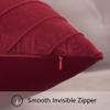 Tosleo Christmas Red Velvet Throw Pillow Covers 16 x 16 inch Pack of 2 with Gold Leather Valentine's Day Decoration Couch Pillow Cover Luxury Modern Pillowcases for Wedding Living Room Bedroom Sofa view 4