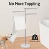KES Free Standing Towel Racks for Bathroom, Towel Stand with Natural Marble Base, 40 Inch 4 Swivel Bars Floor Towel Rack Stand, Premium 18/8 Stainless Steel, Brushed Finish, BTH219S4-2 view 2