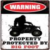 Warning Sasquatch Sign Funny Big Foot Aluminum Sign Retro Wall Art Decoration Novelty Metal Sign 6x8 inch view 1