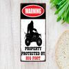 Warning Sasquatch Sign Funny Big Foot Aluminum Sign Retro Wall Art Decoration Novelty Metal Sign 6x8 inch view 4