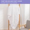 Bigacogo Chunky Knit Throw Blanket for Couch, 60x80 inches, 100% Hand Knitted with Thick Jumbo Chenille Yarn, Cozy Soft Large Rope Knot Cable Crochet Blankets for Sofa Bed Living Room, White view 4
