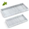 Bathroom Counter Tray,EG-SIPRO High-Grade Thickened Silicone Bathroom Vanity Tray,Shatterproof Durable Rectangle Bathroom Tray Soap Dispenser Tray for Bathroom Countertop,Small+Large (EGTRAY) view 1