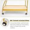 JATIBOSH 2 Shelves Outdoor Drinks Food Catering trolleys Kitchen Tea trolleys with Wheels Side Table bar Table for Kitchen, Home, Office view 3