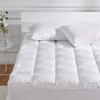 SLEEP ZONE King Cotton Mattress Topper, Ultra Fluffy Soft Mattress Pad Pillowtop Cooling Mattress Cover Fits 8-21 inch Deep Pocket, White view 1