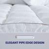SLEEP ZONE King Cotton Mattress Topper, Ultra Fluffy Soft Mattress Pad Pillowtop Cooling Mattress Cover Fits 8-21 inch Deep Pocket, White view 4