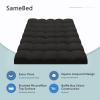SameBed Mattress Topper Full,Extra Thick Mattress Pad Cover for Back Pain,Cooling Mattress Protector with 8-21 Inch Deep Pocket,Overfilled Down Alternative Filling,Black view 2