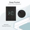 SameBed Mattress Topper Full,Extra Thick Mattress Pad Cover for Back Pain,Cooling Mattress Protector with 8-21 Inch Deep Pocket,Overfilled Down Alternative Filling,Black view 4