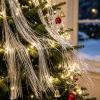YOOGCORETT 2000 Strand Silvery Christmas Icicles Tinsel Shiny Tinsel for Christmas Tree Decorations Home Wedding Birthday Party Decor Supplies 18" Inch view 2
