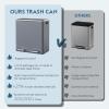 Arlopu Dual Trash Can, 2 x 8 Gallon (2 x 30 L) Hands-Free Trash and Recycle Bin Combo, Stainless Steel Kitchen Garbage Can with Soft-Close Lid, Removable Inner Buckets, Step Pedal, Airtight (Grey) view 4