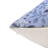 Fabritual Handmade Block Print Off White Linen 18x18 Inch Throw Vintage Pillowcase Cushion Cover, Living Room, Decorative for Sofa, Chair and Couch (Neera Bel-Blue) view 3
