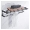ALDEPO Towel Rail Bathroom Towel Rack Wall Mounted Towel Holder,High-End Towel Rack,Light Brushed Stainless Steel Simple Bath Towel Shelf Wall Mount,Bathroom Rack Hardware view 1