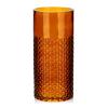 Amber Glass Cylinder Vase for Flowers, 8.7" x 4" Thickened Votive Candle Holder Modern Hydroponic Ornament for Home Living Room Wedding Centerpieces Office Table Decor view 1