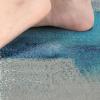 Arttown Teal Anti-Fatigue Kitchen Rug Set of 2 Grey Abstract Cushioned Floor Standing Mat Waterproof Non-Slip Mat and PVC Ergonomic Comfort Foam Rug view 4