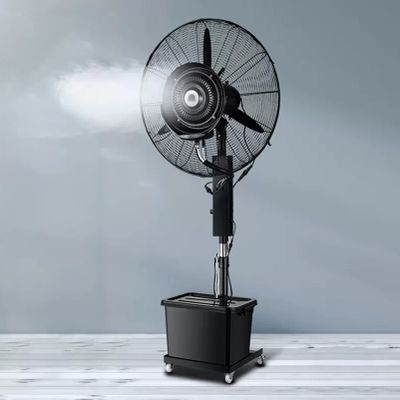 KAMPCO Portable Misting Oscillating Fan, Industrial Humidifying and Cooling Spray Fan, Floor Standing Fan with 90 Oscillation 3 Speed Settings