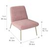 Comfort Office Chair Office Chair Comfortable Velvet Cushion Desk Chair L Shape Computer Chair Iron Frame Executive Chairs Study Managerial Chairs Firm Seat Cushion view 3