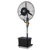 KAMPCO Oscillating Pedestal Spray Fan, Cooling Misting Fans with 40L Water Tank, Floor Standing Industrial Fan, Adjustable Height, Black view 1