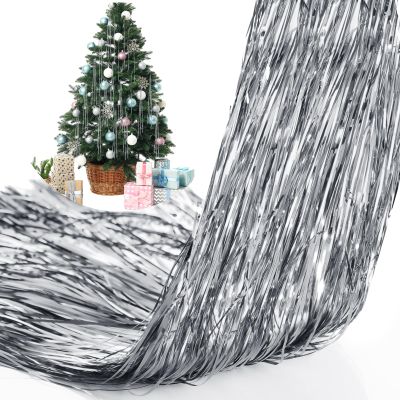 Lyrow 6000 Strands Tinsel Icicles for Christmas Tree Tinsel Christmas Tree Xmas New Years Eve Festivals Decor Birthday Party Supplies(Silver)