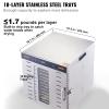 VEVOR Food Dehydrator, 10 Trays Stainless Steel Food Dehydrator Machine, 1000W Dehydrators with Digital Adjustable Timer & Temp, Dehydrator for Jerky Herb Meat Beef Fruit Dog Treats and Vegetables view 3
