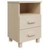 CUMYZO Bedside Cabinet Honey Brown 15.7"x13.8"x24.4" Solid Wood Pine Brown 10.4kg/22.88Ib view 3